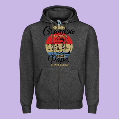 Being Grandpa İs An Honor Being Papa İs Priceless Zipper Hoodie Designed By Bettercallsaul