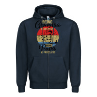 Navy Being Grandpa İs An Honor Being Papa İs Priceless Zipper Hoodie - Bettercallsaul
