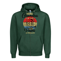 Sports Green Being Grandpa İs An Honor Being Papa İs Priceless Zipper Hoodie - Bettercallsaul