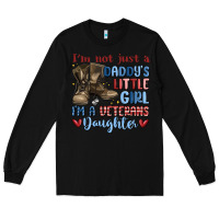 Black i'm not just a daddy's little girl Long Sleeve Tee - MaliasSmallBusiness