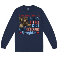 Navy i'm not just a daddy's little girl Long Sleeve Tee - MaliasSmallBusiness