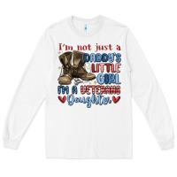 White i'm not just a daddy's little girl Long Sleeve Tee - MaliasSmallBusiness