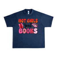 Navy hot girls read books Urban Heavy Tee - MaliasSmallBusiness