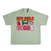 Oil Green hot girls read books Urban Heavy Tee - MaliasSmallBusiness
