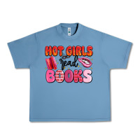 Pebble Blue hot girls read books Urban Heavy Tee - MaliasSmallBusiness