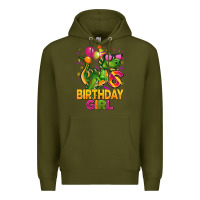 Army Green 6th birthday girl t rex pink Premium Hoodie - CowGirlArtShop