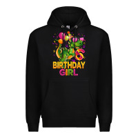 Black 6th birthday girl t rex pink Premium Hoodie - CowGirlArtShop