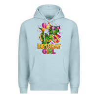 Blue Mist 6th birthday girl t rex pink Premium Hoodie - CowGirlArtShop