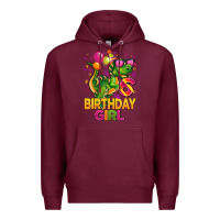 Burgundy 6th birthday girl t rex pink Premium Hoodie - CowGirlArtShop