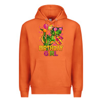 Carrot 6th birthday girl t rex pink Premium Hoodie - CowGirlArtShop