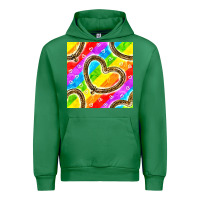Emerald Pride lgbtq leopard heart balloons pattern Urban Hoodie - BundleAndBundleShop
