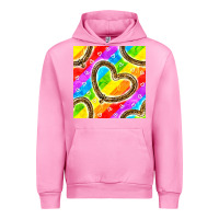 Fuchsia Pink Pride lgbtq leopard heart balloons pattern Urban Hoodie - BundleAndBundleShop