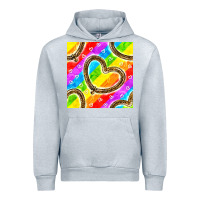 Heather Grey Pride lgbtq leopard heart balloons pattern Urban Hoodie - BundleAndBundleShop