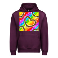 Mauve Wine Pride lgbtq leopard heart balloons pattern Urban Hoodie - BundleAndBundleShop