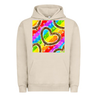 Pigment French Oak Pride lgbtq leopard heart balloons pattern Urban Hoodie - BundleAndBundleShop