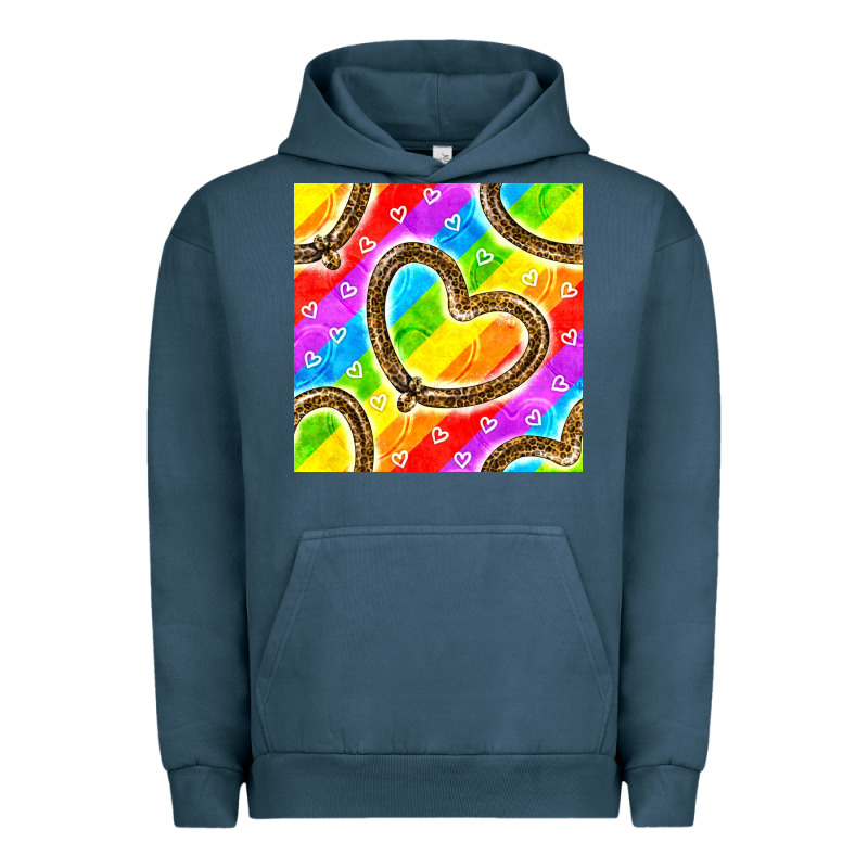 Pride Lgbtq Leopard Heart Balloons Pattern Urban Hoodie by BundleAndBundleShop | Teevron