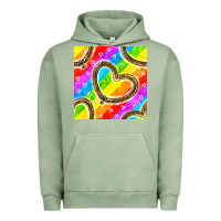 Pigment Oil Green Pride lgbtq leopard heart balloons pattern Urban Hoodie - BundleAndBundleShop