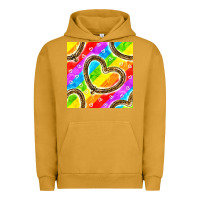 Pigment Peanut Butter Pride lgbtq leopard heart balloons pattern Urban Hoodie - BundleAndBundleShop