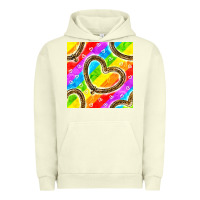 Pigment Pistachio Pride lgbtq leopard heart balloons pattern Urban Hoodie - BundleAndBundleShop