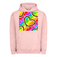 Pigment Salmon Pride lgbtq leopard heart balloons pattern Urban Hoodie - BundleAndBundleShop