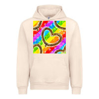 Sandshell Pride lgbtq leopard heart balloons pattern Urban Hoodie - BundleAndBundleShop