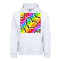 White Pride lgbtq leopard heart balloons pattern Urban Hoodie - BundleAndBundleShop