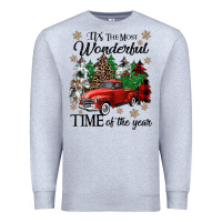 Heather Grey its the most wonderful time of the year Premium Sweatshirt - CowGirlArtShop