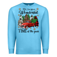 Ocean Blue its the most wonderful time of the year Premium Sweatshirt - CowGirlArtShop