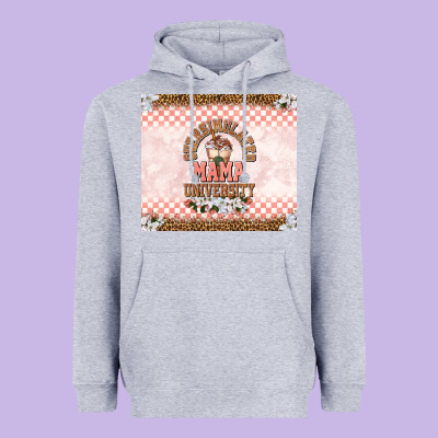 Oversimulated Mama University Heavyweight Hoodie Designed By Tumblerdesignbyshophia