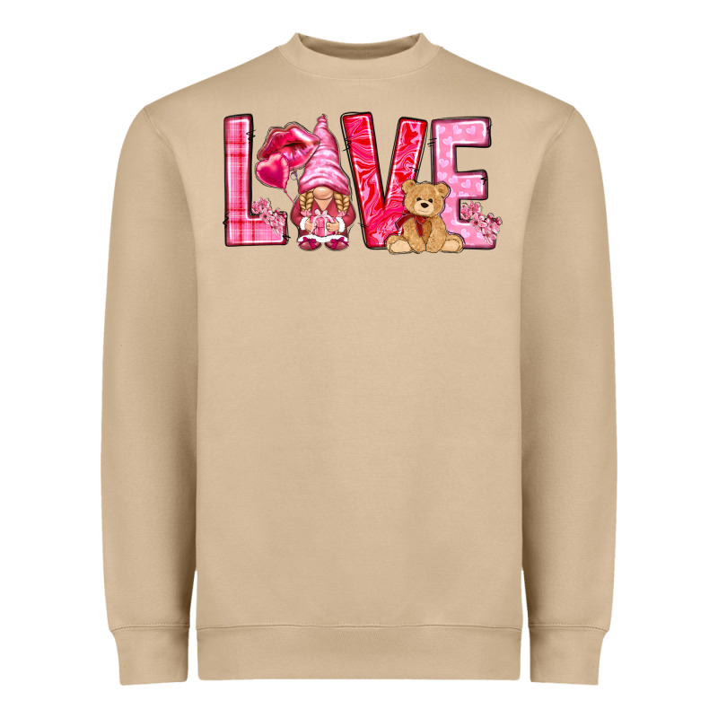 Love With Gnome Heavyweight Sweatshirt by NancyCooperArtShop | Teevron