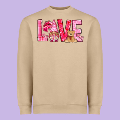 Love With Gnome Heavyweight Sweatshirt Designed By Nancycooperartshop