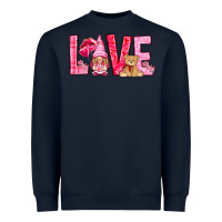 Navy love with gnome Heavyweight Sweatshirt - NancyCooperArtShop