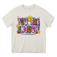 Cream you are enough Heavy Core Tee - JahusDesignShop