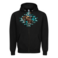 Black western cowboy Zipper Hoodie - RanaPortraitStore