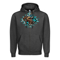 Charcoal Heather western cowboy Zipper Hoodie - RanaPortraitStore