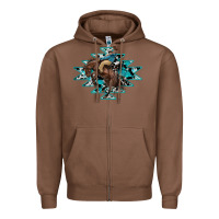 Chestnut western cowboy Zipper Hoodie - RanaPortraitStore