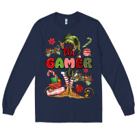 Navy the gamer elf Long Sleeve Tee - MaliasSmallBusiness
