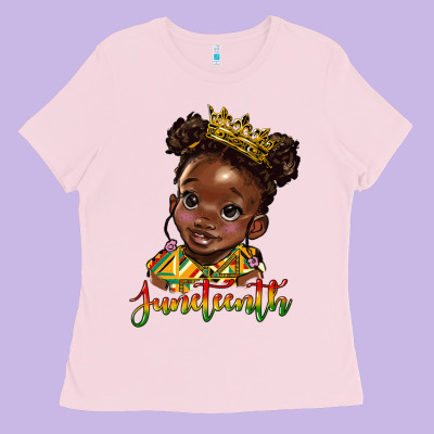 Juneteenth Black Girl Ladies Tee Designed By Hra Design Shop