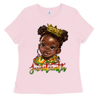 Bubblegum Pink juneteenth black girl Ladies Tee - HRA Design Shop