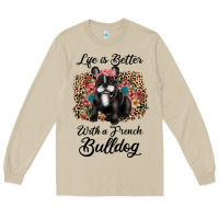 Mushroom life is better with a french bulldog Long Sleeve Tee - JahusDesignShop