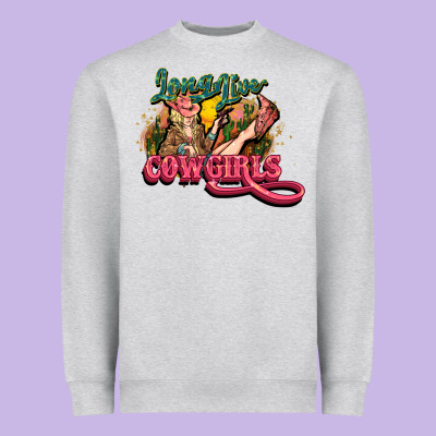 Long Live Cowgirls Heavyweight Sweatshirt Designed By Nancycooperartshop