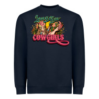 Navy long live cowgirls Heavyweight Sweatshirt - NancyCooperArtShop