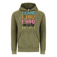 Vintage Olive i came i saw i had anxiety so i left Vintage Hoodie - MaliasSmallBusiness