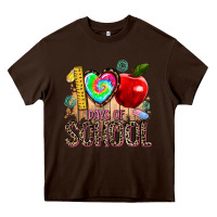 Chocolate Brown 100 days of school Heavy Core Tee - AdoDesignShop