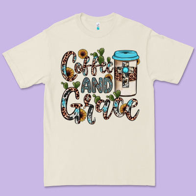 Coffee And Grace Premium Tee Designed By Jahusdesignshop