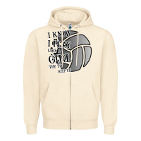 Sandshell I Know I Play Like A Girl Try To Keep Up Volleyball Zipper Hoodie - Bettercallsaul