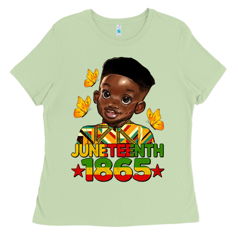 Juneteenth 1865 Black Boy Ladies Tee by HRA Design Shop | Teevron