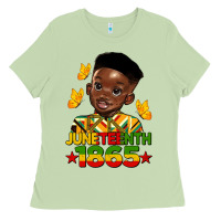 Matcha juneteenth 1865 black boy Ladies Tee - HRA Design Shop