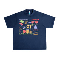 Navy biliteral coordintiom Urban Heavy Tee - MaliasSmallBusiness