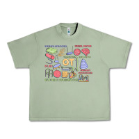 Oil Green biliteral coordintiom Urban Heavy Tee - MaliasSmallBusiness